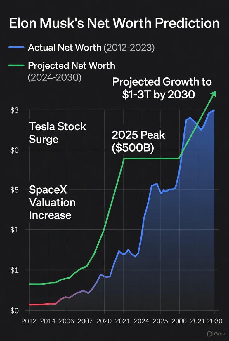 Elon Musk's Net Worth in 2025 and Prediction